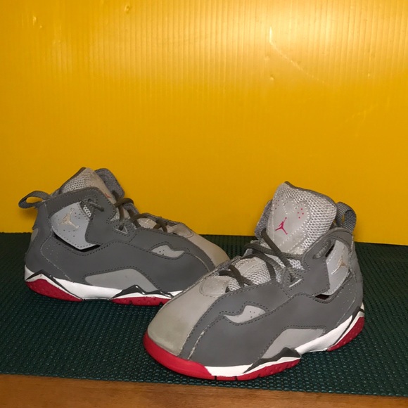 Kids Pink Air Jordan True Flight Sneakers Size 9C - Picture 3 of 8